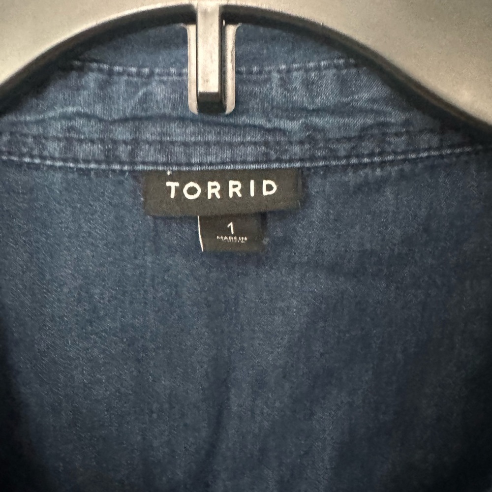 Torrid Dark Blue Denim Top - Picture 2 of 5